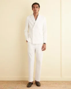 Outerwear<BODE Seersucker Double-Breasted Suit Jacket White