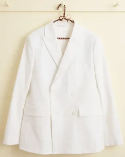Outerwear<BODE Seersucker Double-Breasted Suit Jacket White