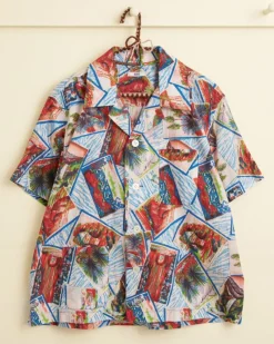 Shirts<BODE Seersucker Postcard Short Sleeve Shirt