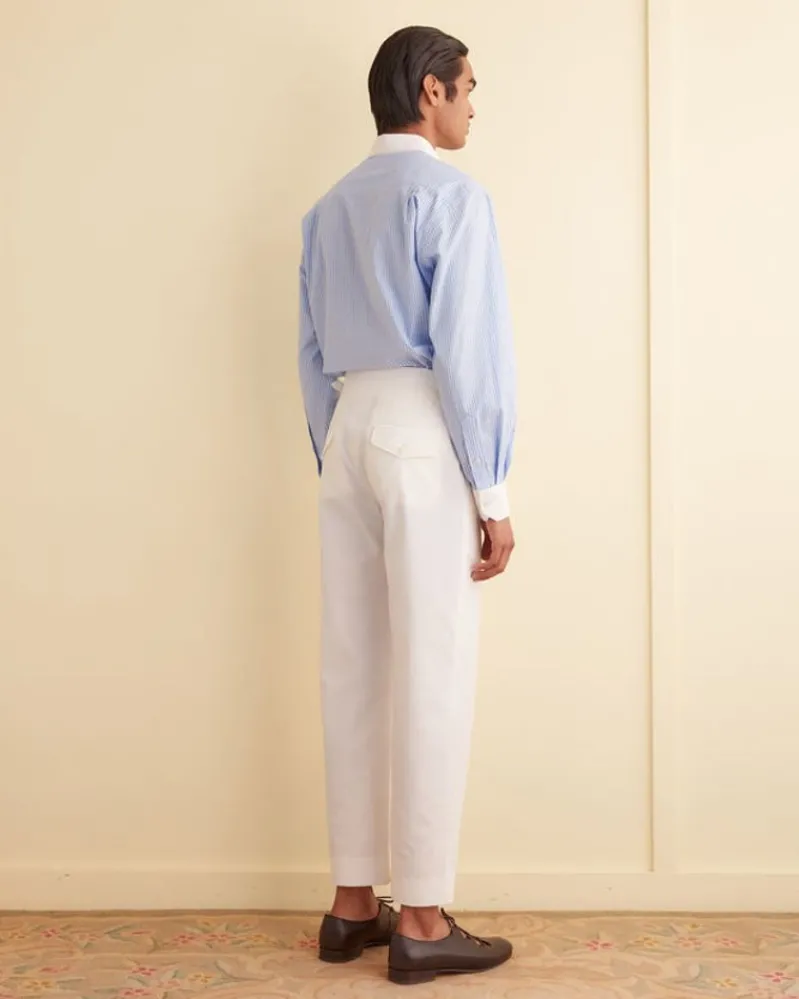 Trousers & Pants<BODE Seersucker Suiting Trousers White