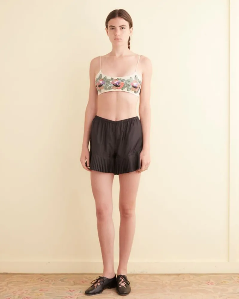 Tops<BODE Sequin Sunset Lily Bra Cream