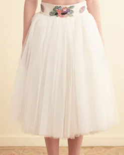 Skirts<BODE Sequin Sunset Lily Skirt Cream