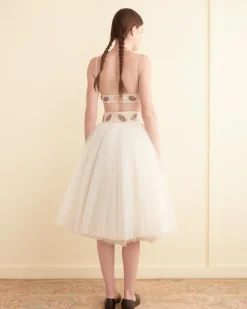 Skirts<BODE Sequin Sunset Lily Skirt Cream
