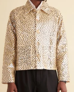 Outerwear<BODE Sequined Forsythia Jacket Gold/Black