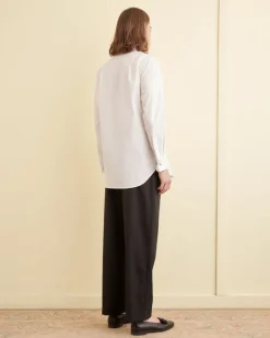 Shirts<BODE Sequined Silhouette Tuxedo Shirt White