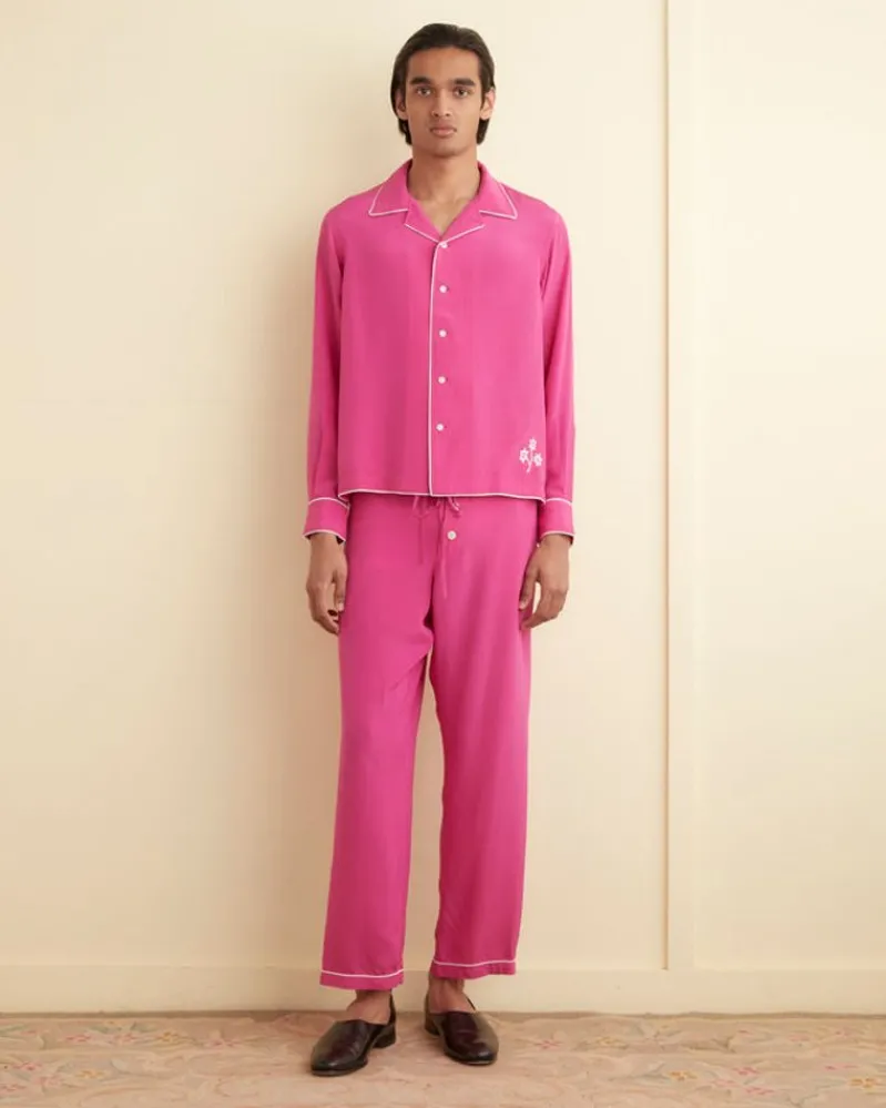 Trousers & Pants<BODE Shadow Jasmine Pajama Pants Fuchsia