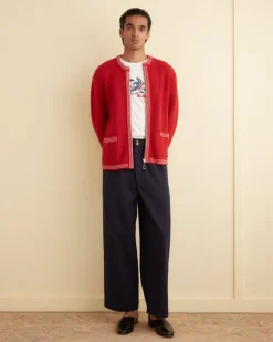 Knitwear<BODE Shaker Stitch Cardigan Red