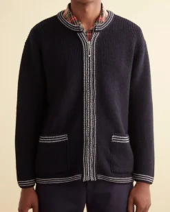 Knitwear<BODE Shaker Stitch Cardigan Navy