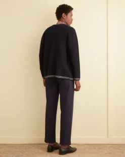 Knitwear<BODE Shaker Stitch Cardigan Navy