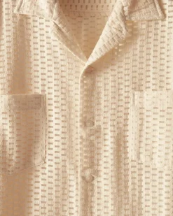 Shirts<BODE Sheer Brick Lace Long Sleeve Shirt