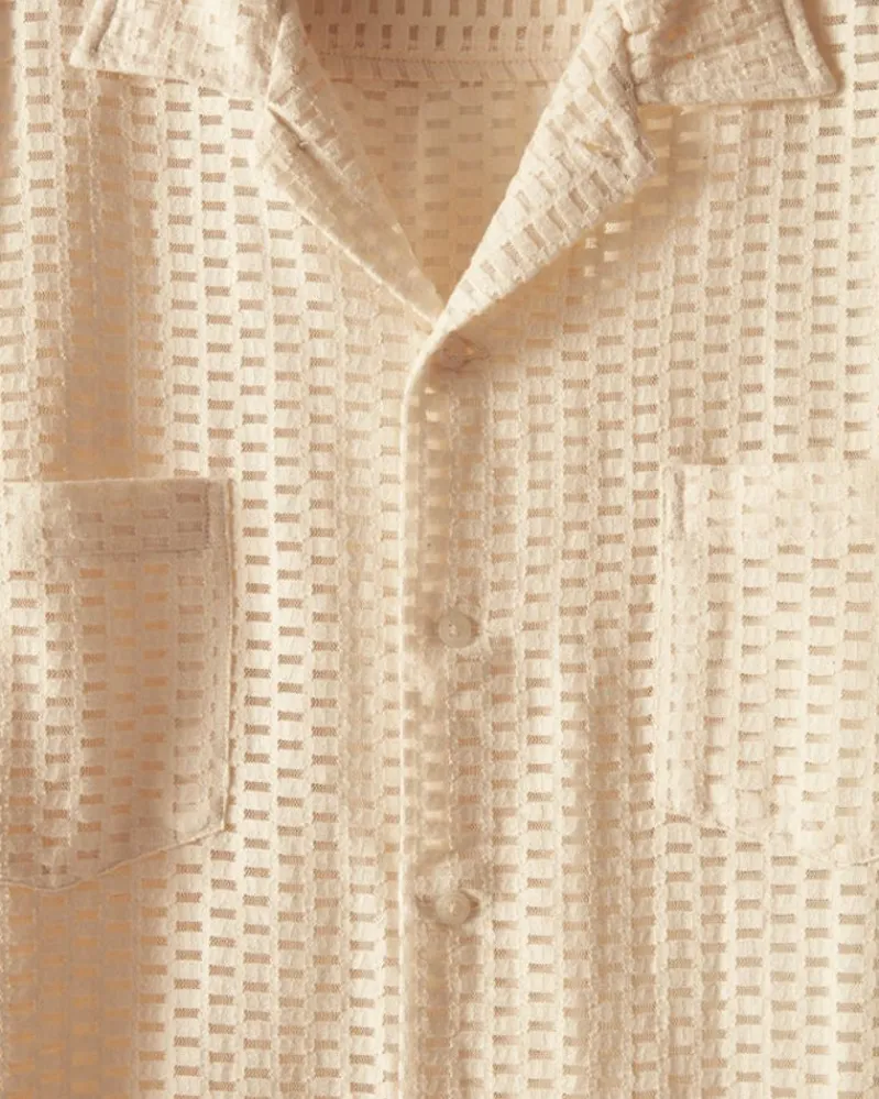 Shirts<BODE Sheer Brick Lace Long Sleeve Shirt