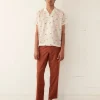 Shirts<BODE Sheer Camel Short Sleeve Shirt White