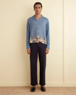 Shirts<BODE Ski Lift Long Sleeve Shirt Blue