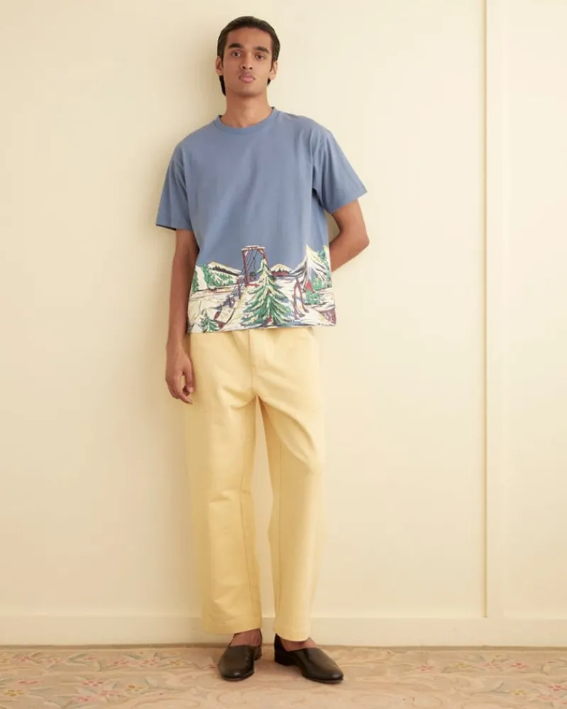 Cut & Sew<BODE Ski Lift Tee Blue