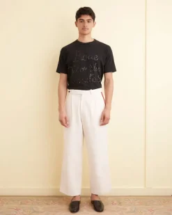 Trousers & Pants<BODE Skunk Tail Patch Trousers Red/White