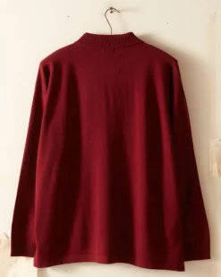 Knitwear<BODE Solid Cycling Polo - Maroon