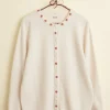 Knitwear<BODE Starflower Beaded Cardigan Cream