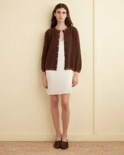 Knitwear<BODE Starflower Beaded Cardigan Brown