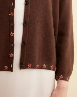 Knitwear<BODE Starflower Beaded Cardigan Brown