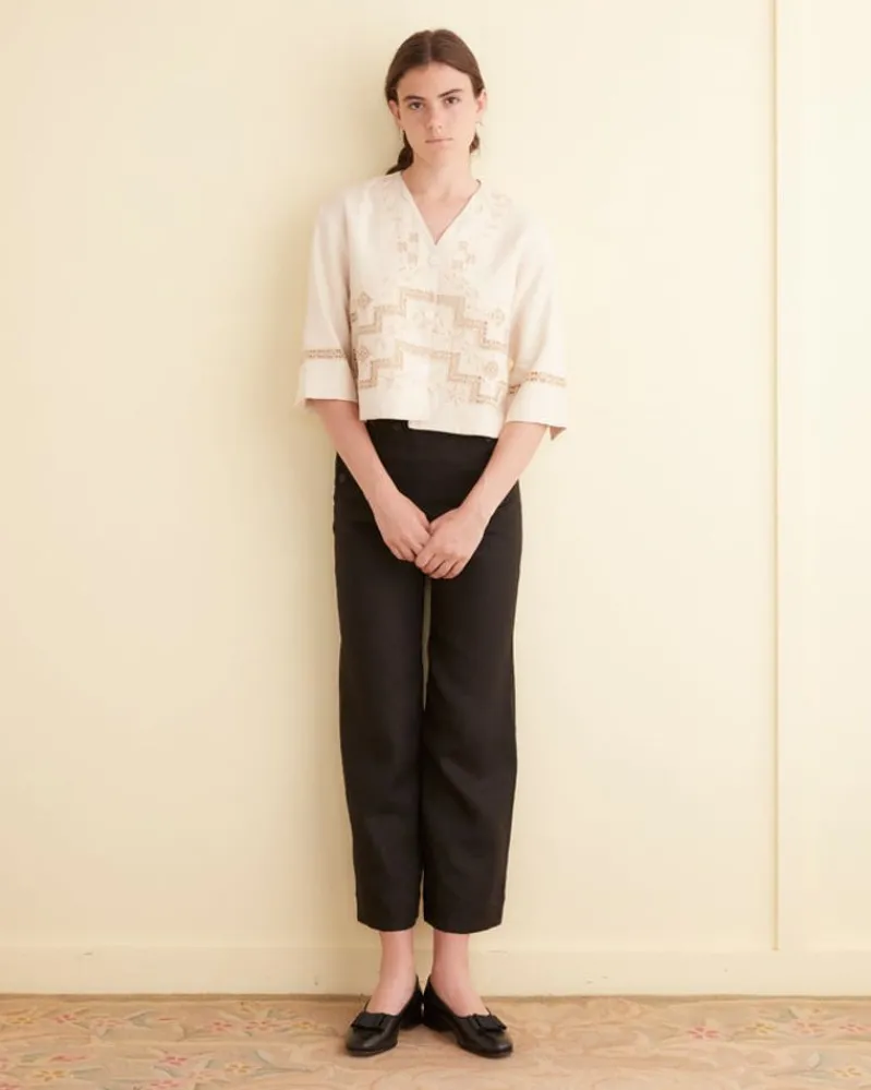 Outerwear<BODE Step Cutwork Overshirt Cream