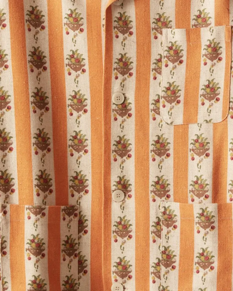 Shirts<BODE Striped Fruit Bowl Long Sleeve Shirt Orange