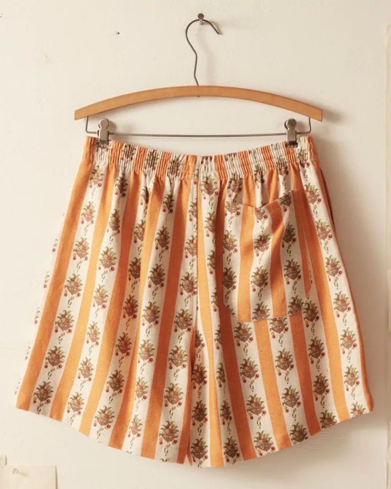 Shorts<BODE Striped Fruit Bowl Shorts Orange