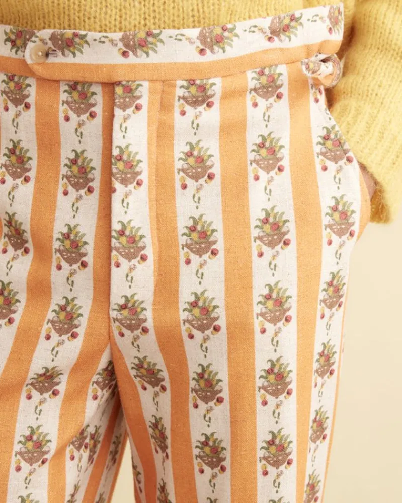 Trousers & Pants<BODE Striped Fruit Bowl Trousers Orange