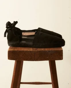 Shoes<BODE Suede Lace-Up Espadrille - Black