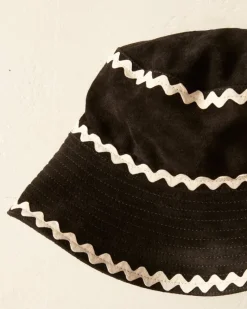 Accessories<BODE Suede Rickrack Hat - Black