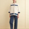 Outerwear<BODE Sundry Stripe Jacket White/Blue