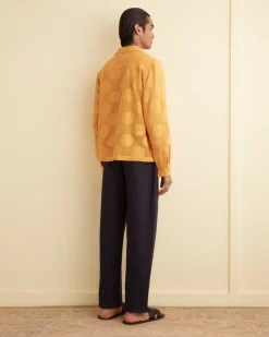 Shirts<BODE Sunflower Lace Long Sleeve Shirt - Golden