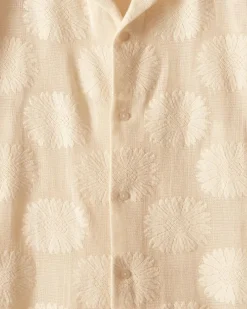 Shirts<BODE Sunflower Lace Short Sleeve Shirt - Ecru