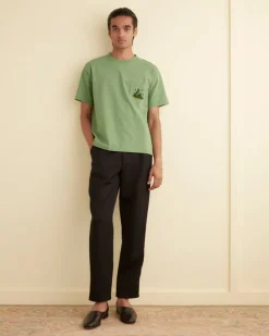 Cut & Sew<BODE Swan Pocket Tee Green