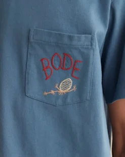 Cut & Sew<BODE Sweet Pine Pocket Tee Petrol