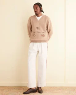 Knitwear<BODE Tic Tac Toe Pullover Tan