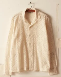 Shirts<BODE Tile Lace Long Sleeve Shirt - Ecru