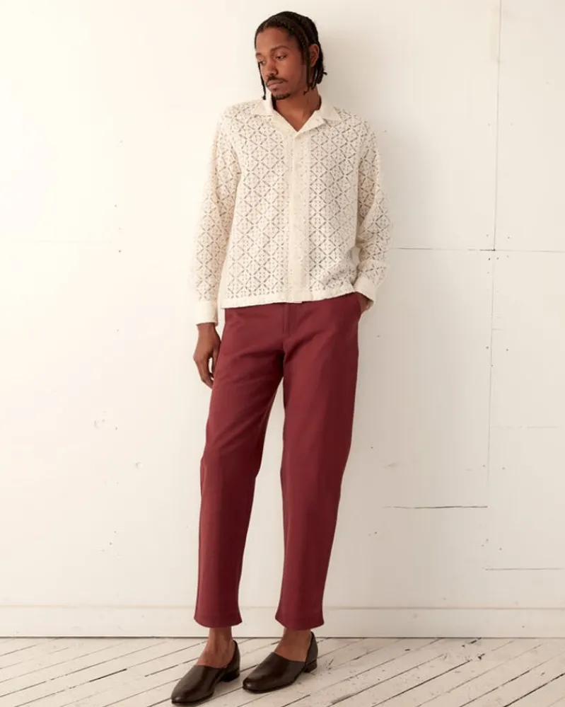 Shirts<BODE Tile Lace Long Sleeve Shirt - Ecru