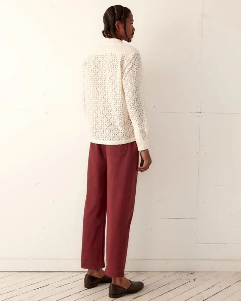 Shirts<BODE Tile Lace Long Sleeve Shirt - Ecru