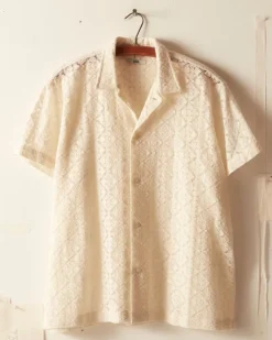 Shirts<BODE Tile Lace Short Sleeve Shirt - Ecru