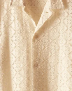 Shirts<BODE Tile Lace Short Sleeve Shirt - Ecru