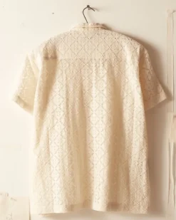 Shirts<BODE Tile Lace Short Sleeve Shirt - Ecru