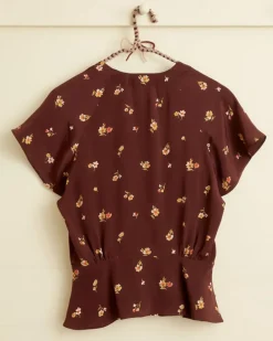 Tops<BODE Toffee Floral Top - M Brown