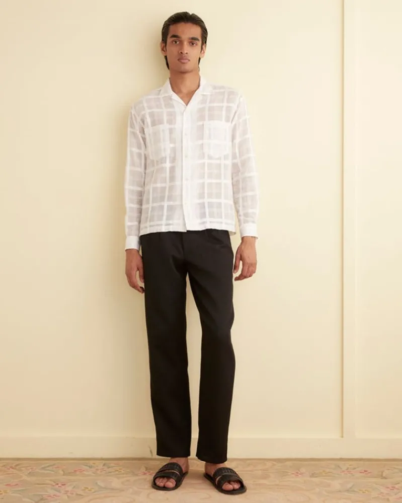 Shirts<BODE Tonal Plaid Long Sleeve Shirt