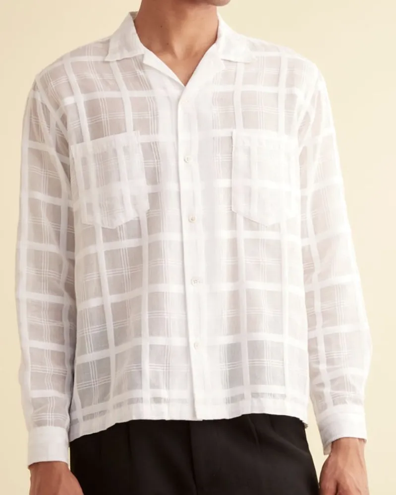 Shirts<BODE Tonal Plaid Long Sleeve Shirt