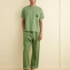 Trousers & Pants<BODE Top Sheet Pajama Pants Green