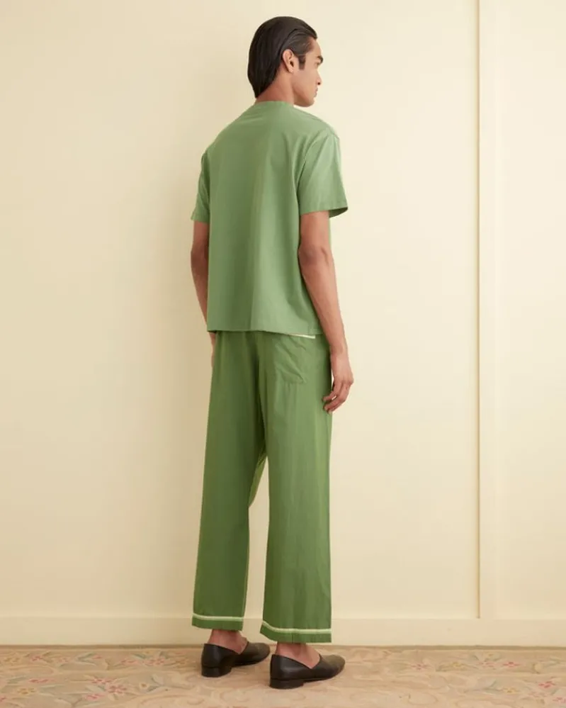 Trousers & Pants<BODE Top Sheet Pajama Pants Green