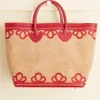 Accessories<BODE Trefoil Tote - Tan/Red