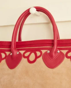 Accessories<BODE Trefoil Tote - Tan/Red