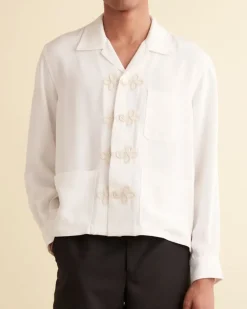 Shirts<BODE Trillium Long Sleeve Shirt Cream