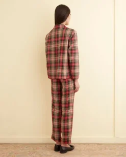 Outerwear<BODE Truro Plaid Suit Jacket Red